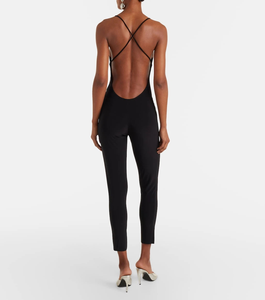 Norma Kamali - Fara open-back jersey catsuit