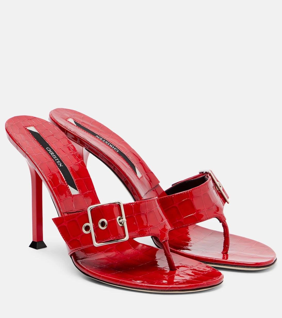 Christen - Helix 95 patent leather thong sandals