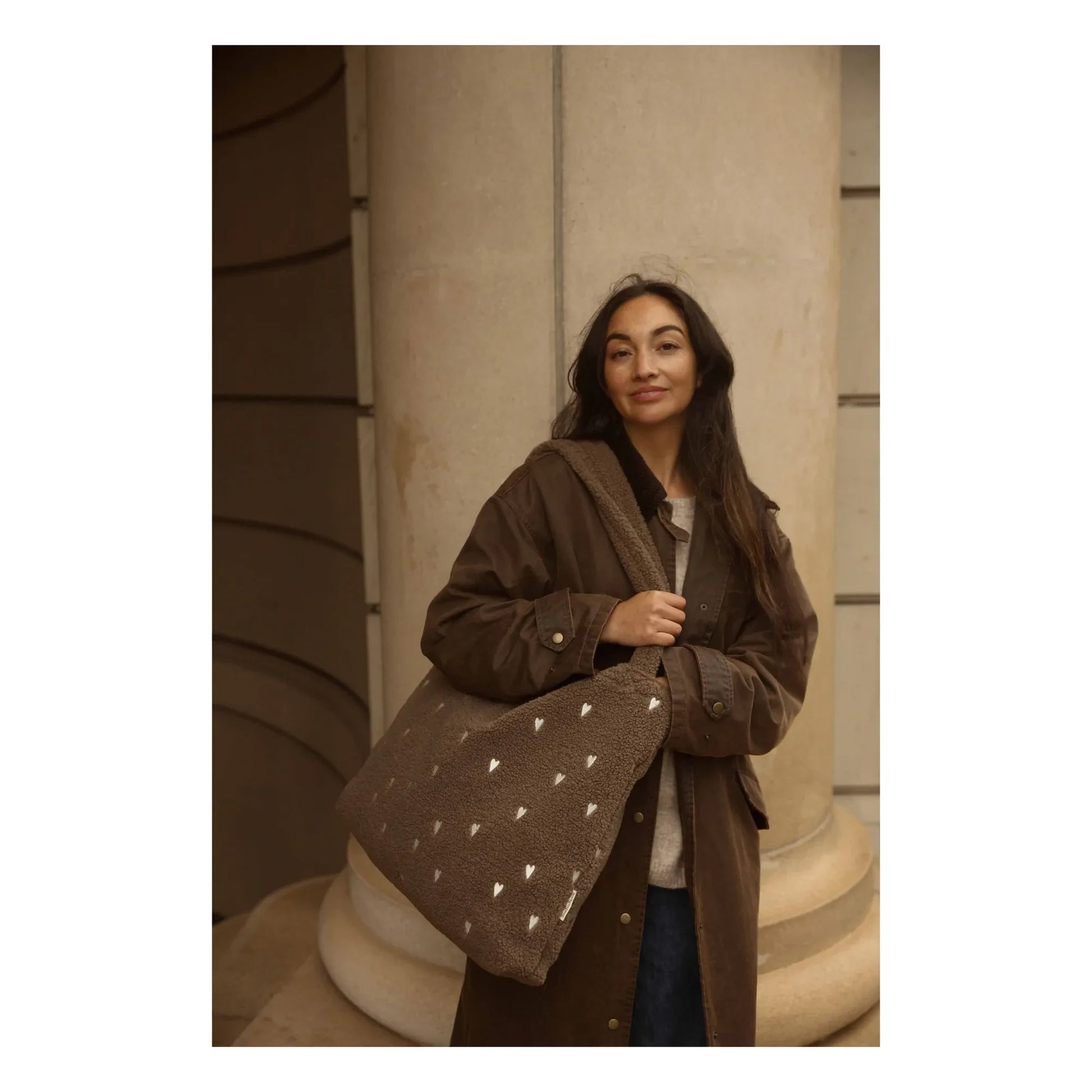 Studio Noos - Hearts mom-bag | Brown