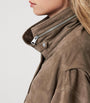 Suede Clay Bomber Jacket WALNUT BROWN