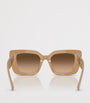 Beige Oversized Cat Eye Sunglasses