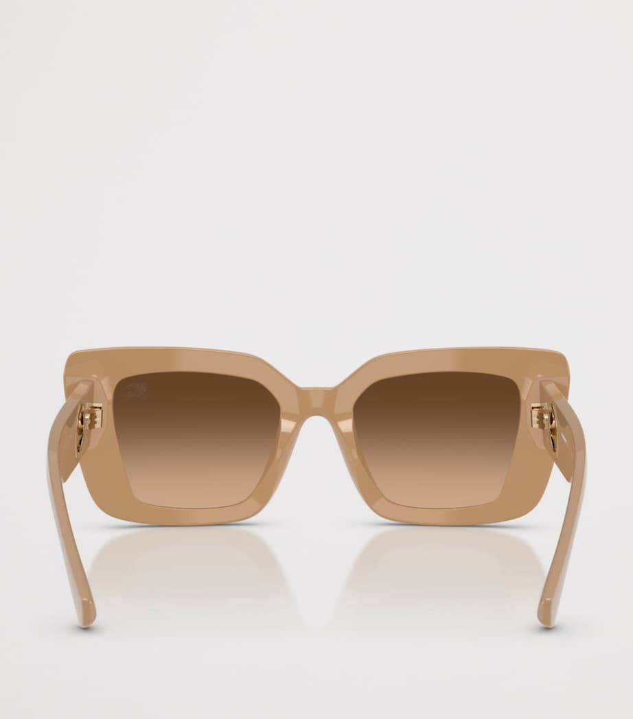 Beige Oversized Cat Eye Sunglasses