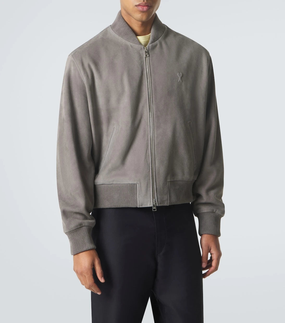 Ami Paris - Ami de Cœur suede bomber jacket
