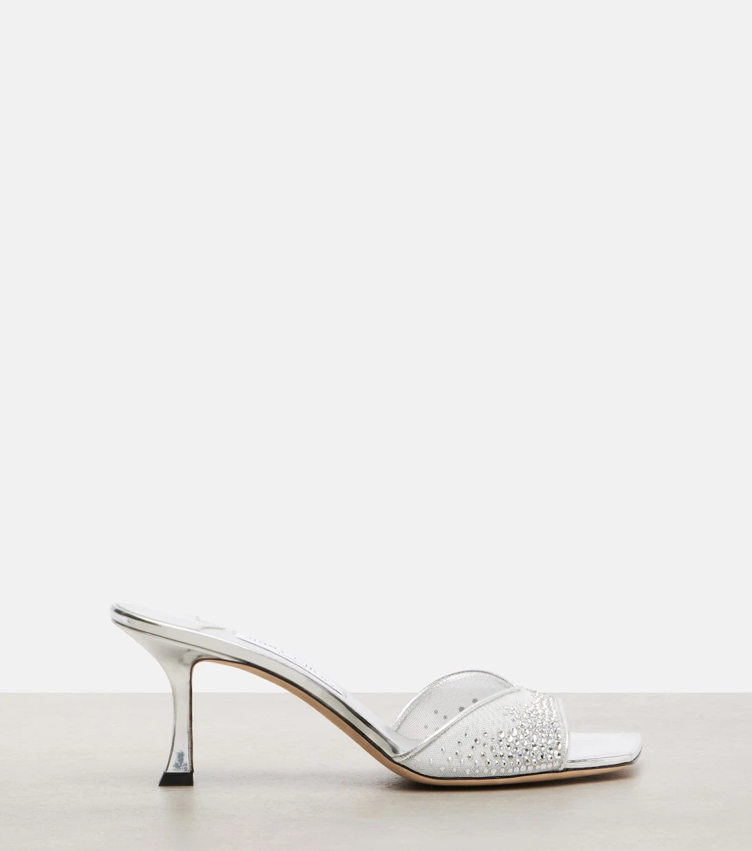 Jimmy Choo - Skye 70 embellished mesh mules