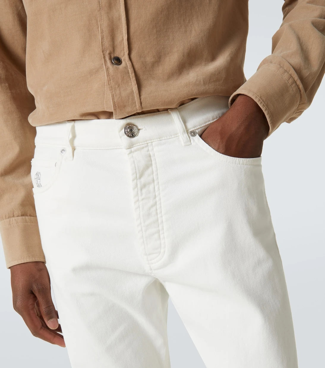 Brunello Cucinelli - Yüksek belli dar kesim jean pantolon