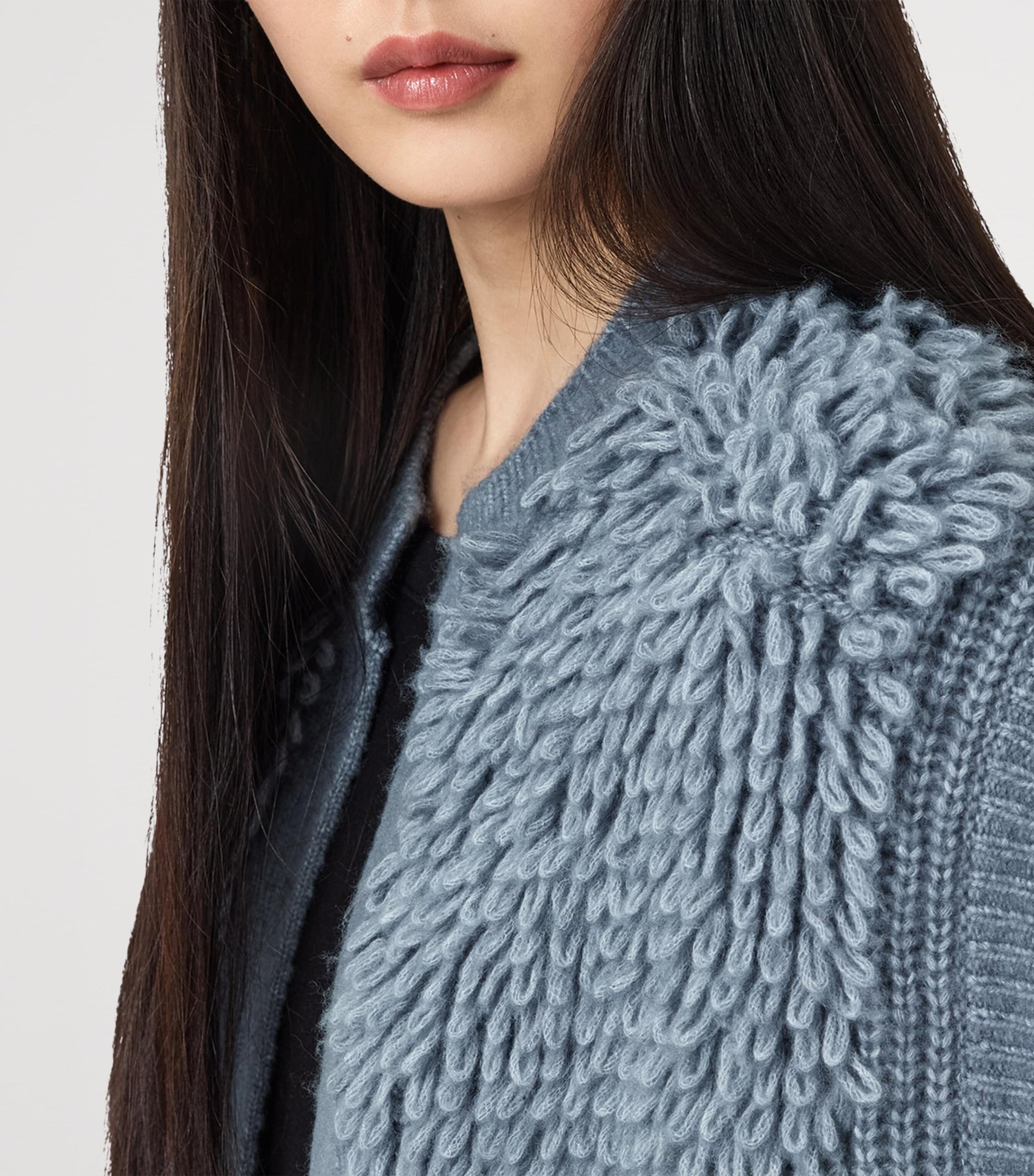 Wool-Blend Open-Front Elias Gilet SLATE BLUE