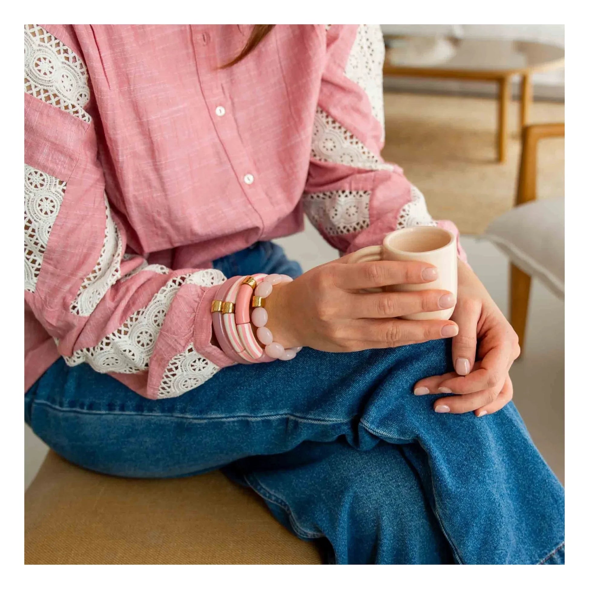 Parabaya - Riviera Rosado 3 bracelet | Pink