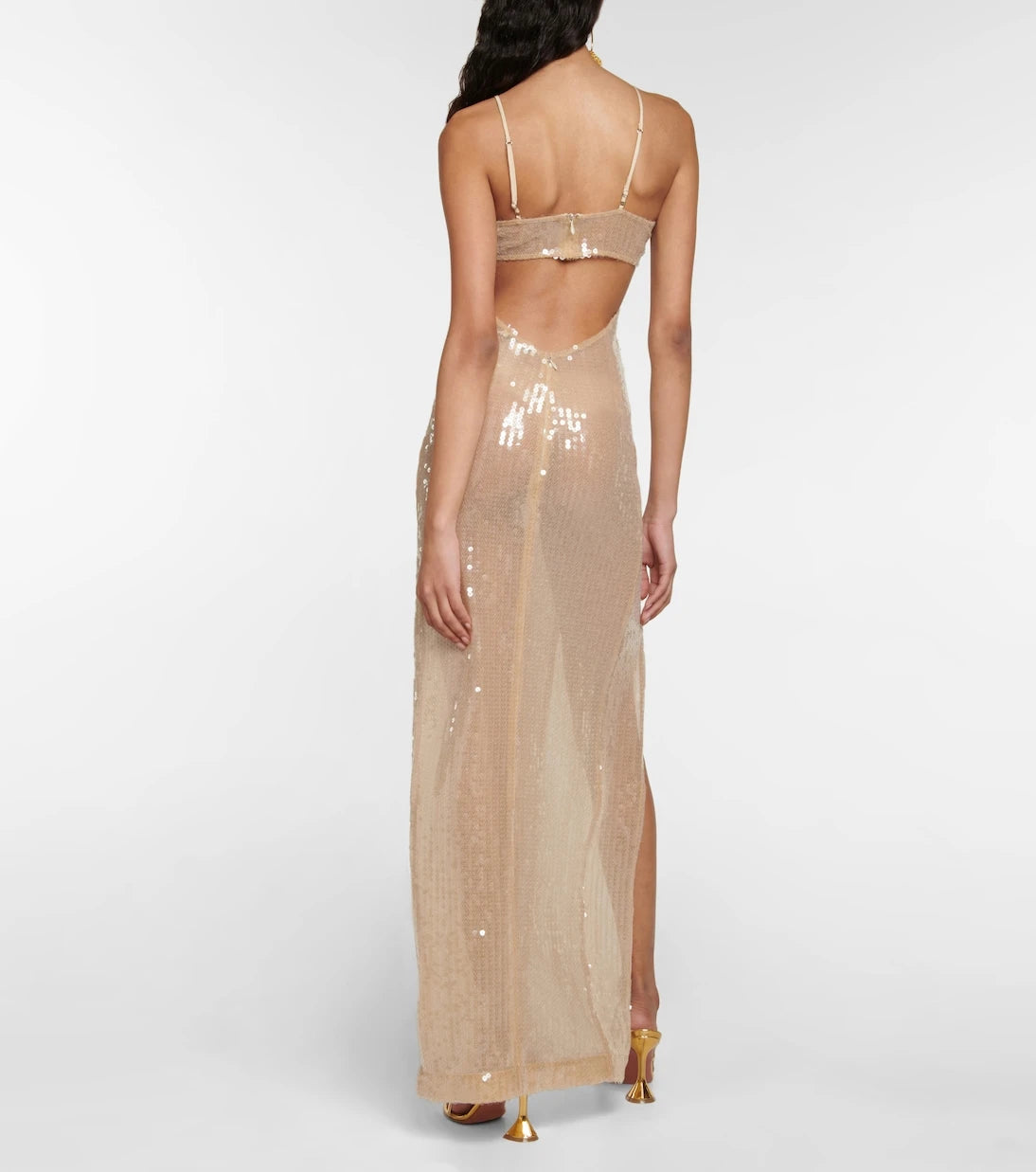 Nensi Dojaka - Sequined cutout maxi dress