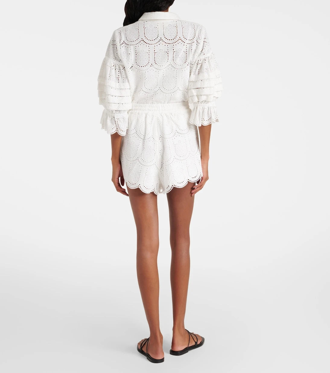 Farm Rio - Broderie anglaise cotton shorts