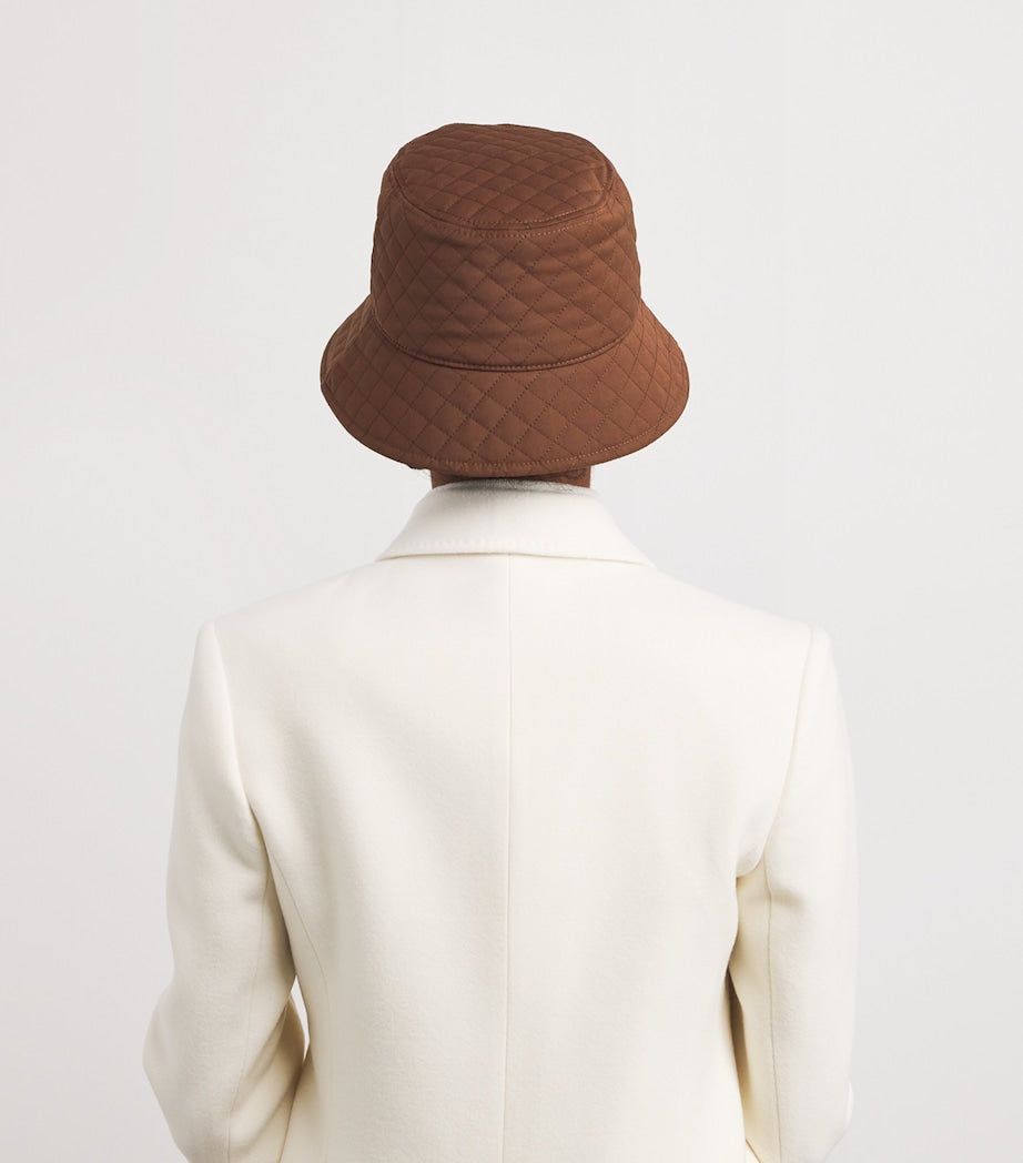 Eleventy Beige Quilted Bucket Hat