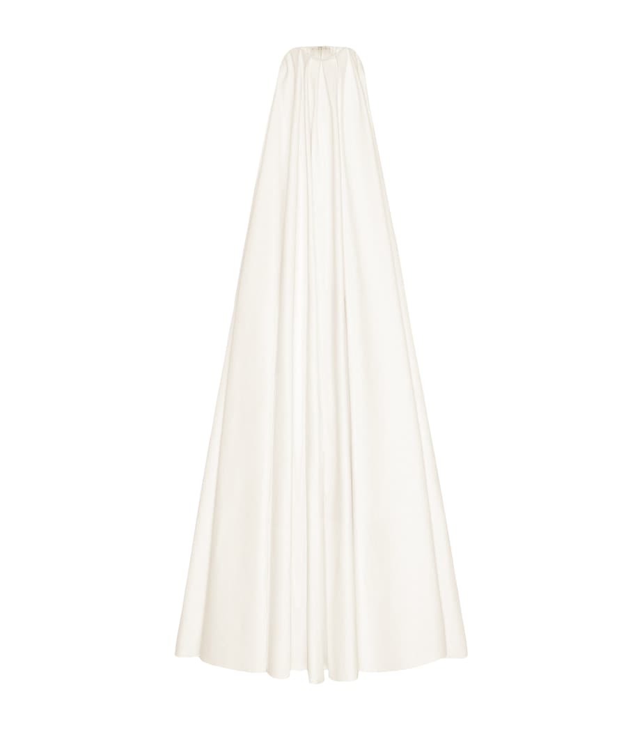 Givenchy White Leather Halterneck Maxi Dress