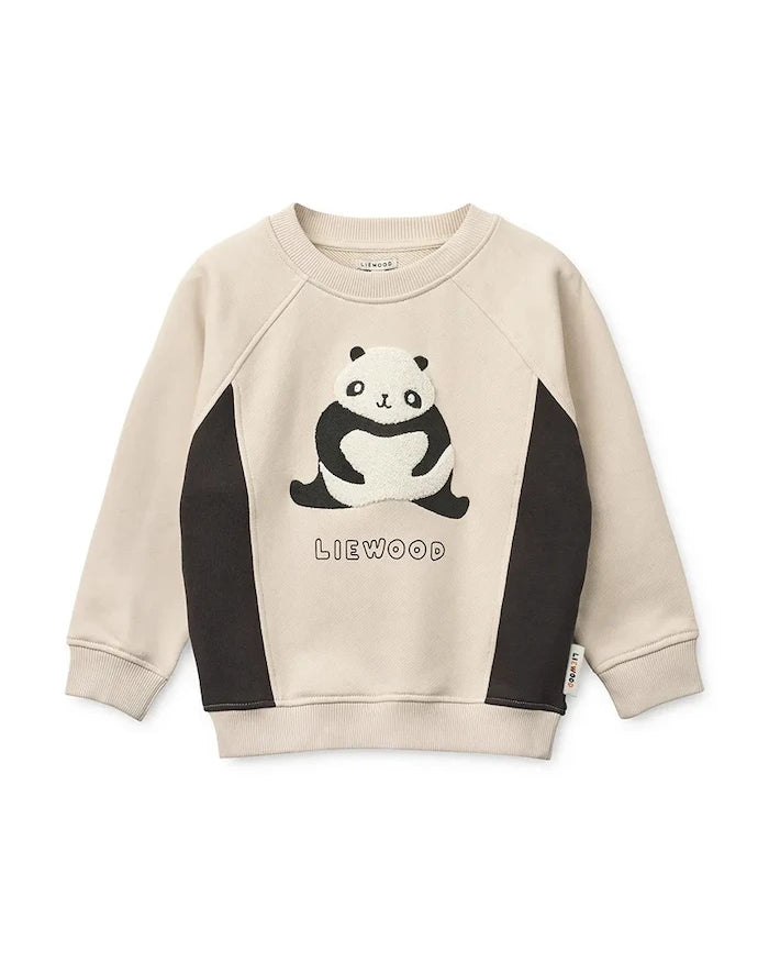 Liewood Aude Placement Sweatshirt Çocuk Pamuklu Sweatshirt