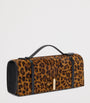Malone Souliers Brown Leopard Calf Hair May Clutch Bag