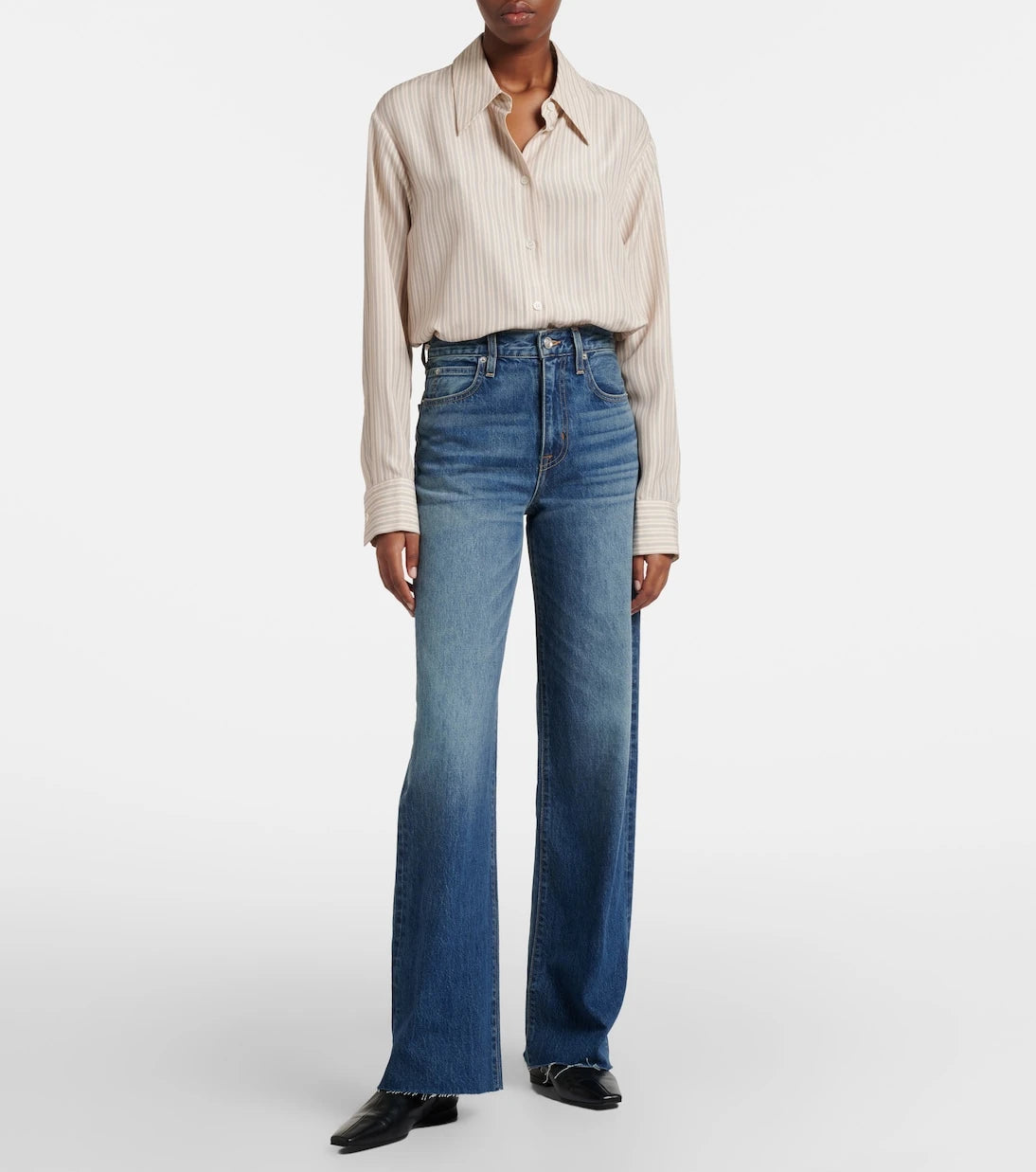 Slvrlake - Grace faded wide-leg jeans