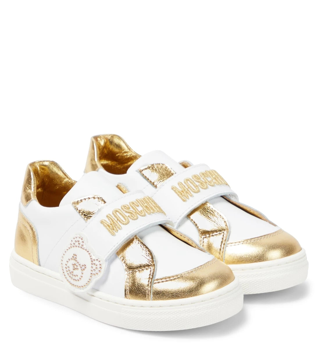 Moschino Kids - أحذية رياضية جلدية