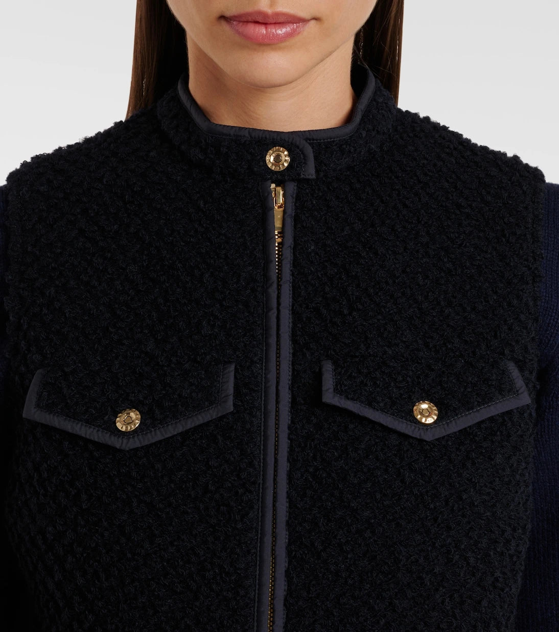 Moncler - Virgin wool bouclé vest
