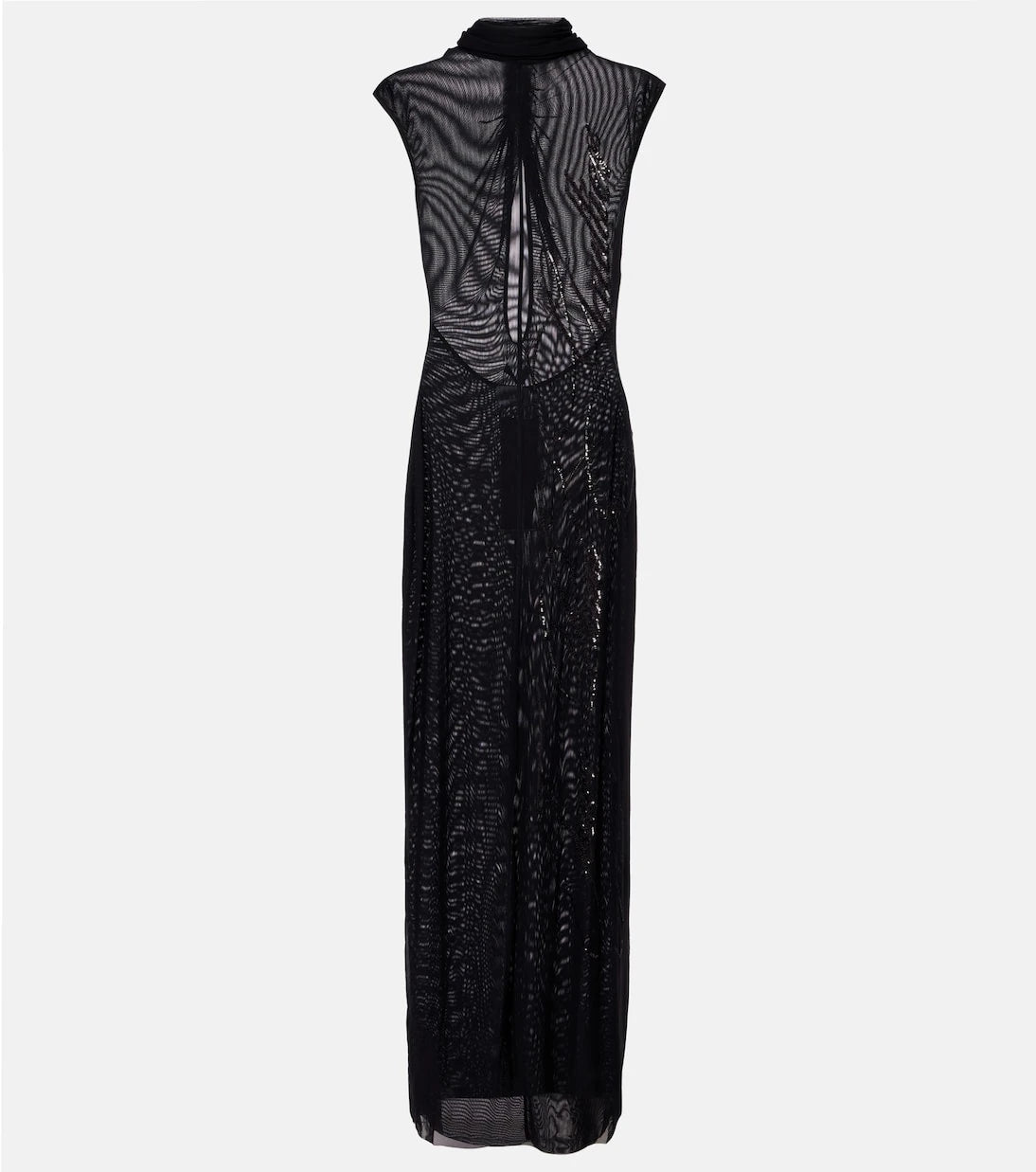 Jean Paul Gaultier - Sequined mesh maxi dress