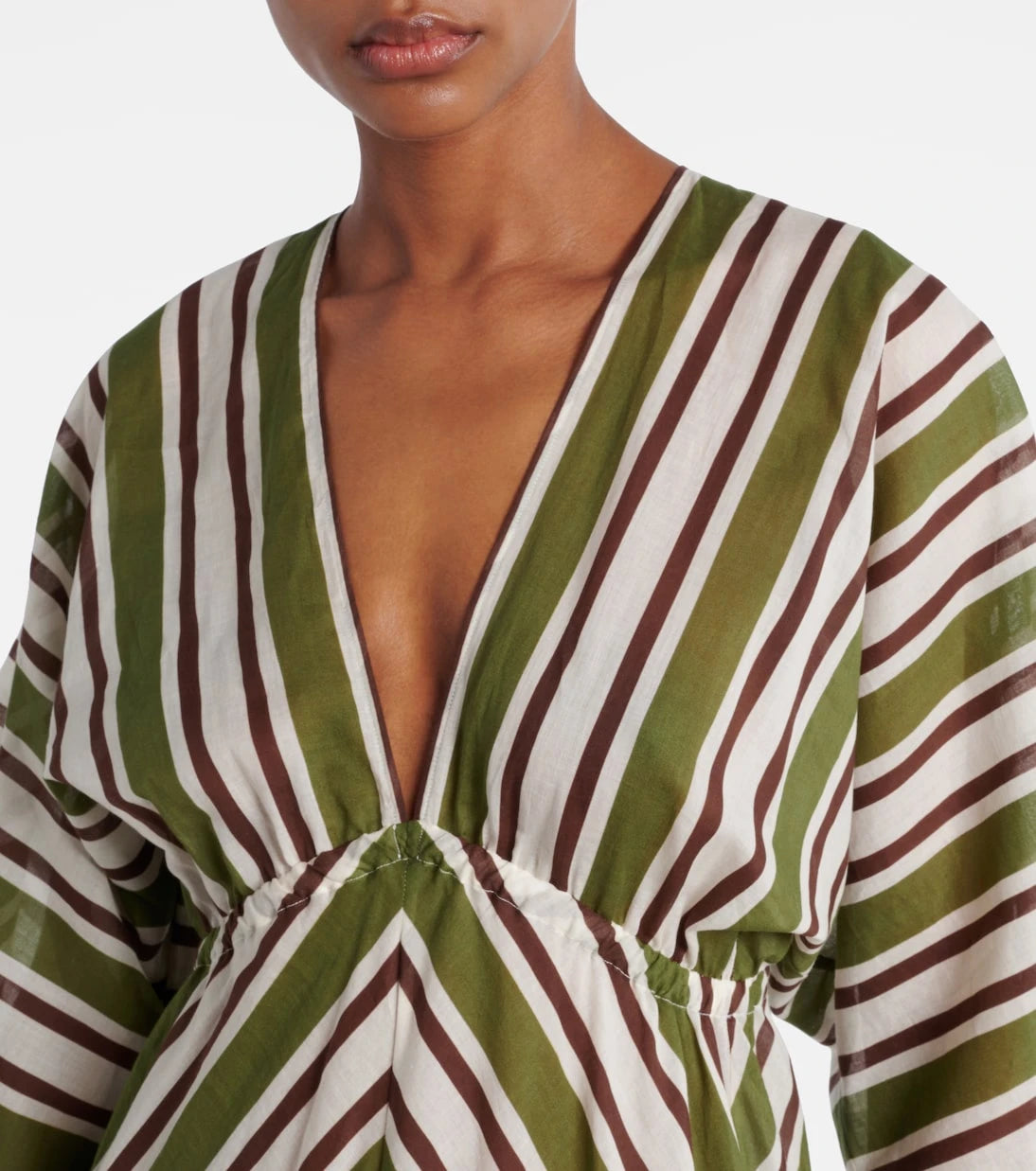 Eres - Summer striped cotton voile kaftan