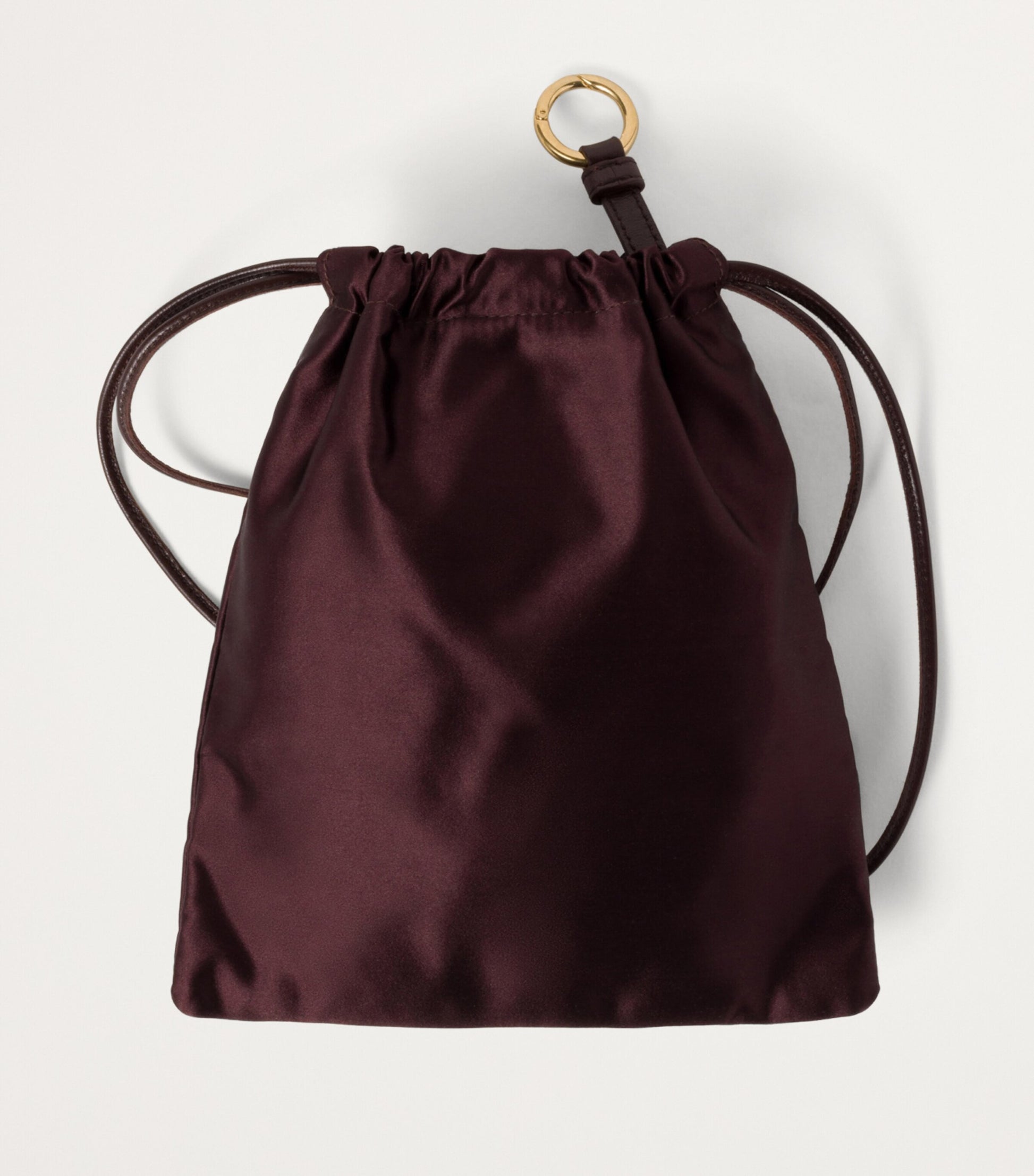 Brown Silk Duchesse Pouch