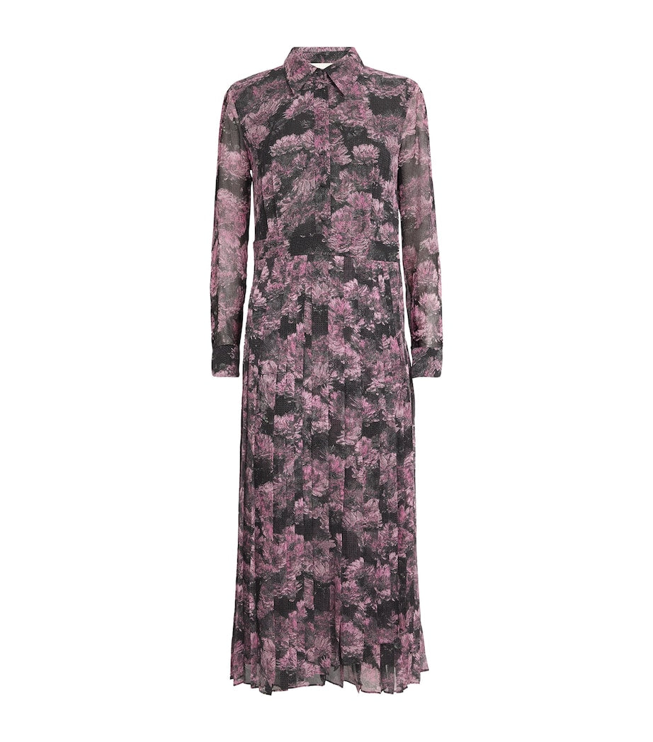 Tory Burch Pink Silk Printed Midi Dress