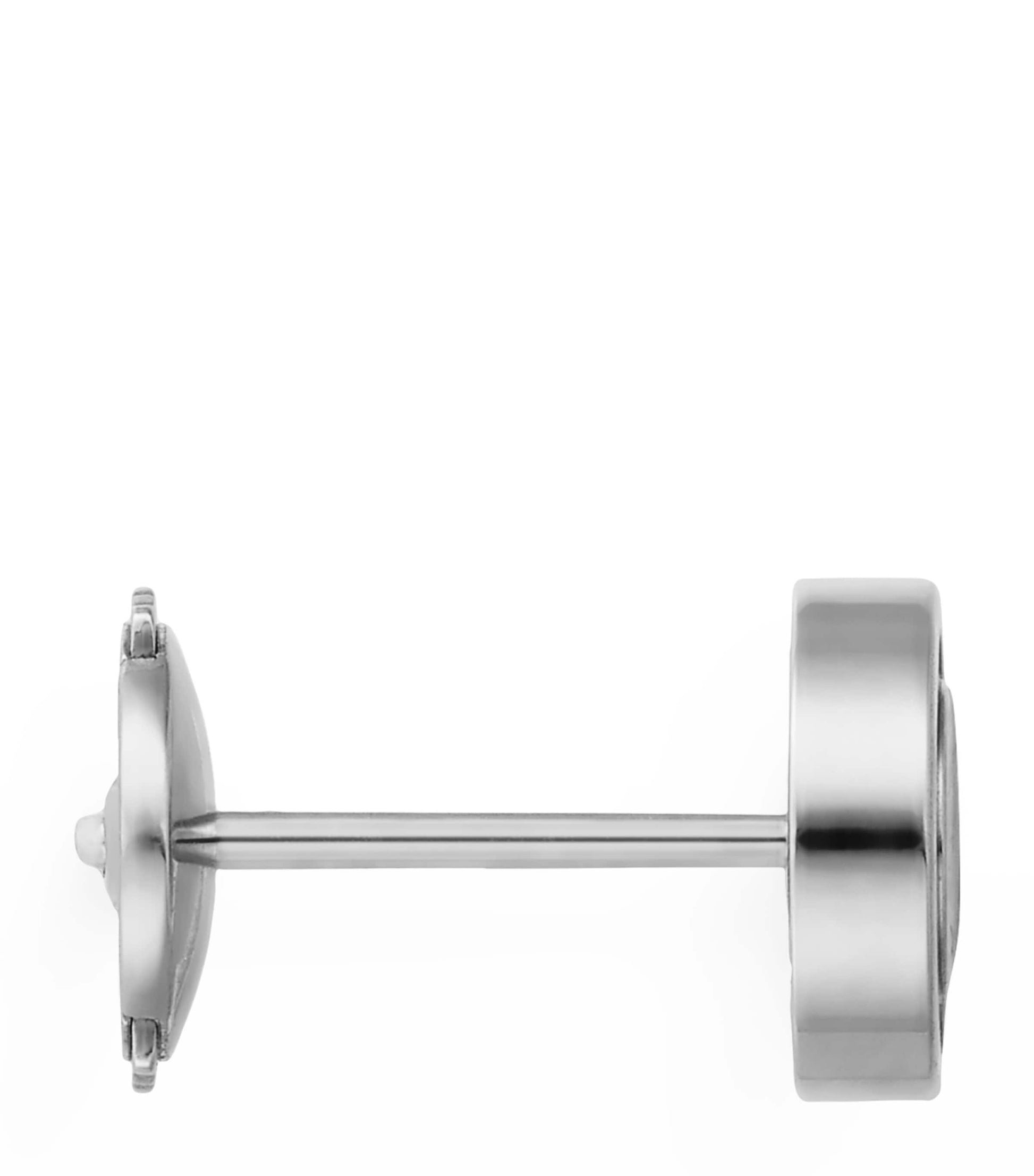 White Gold LOVE Stud Earrings