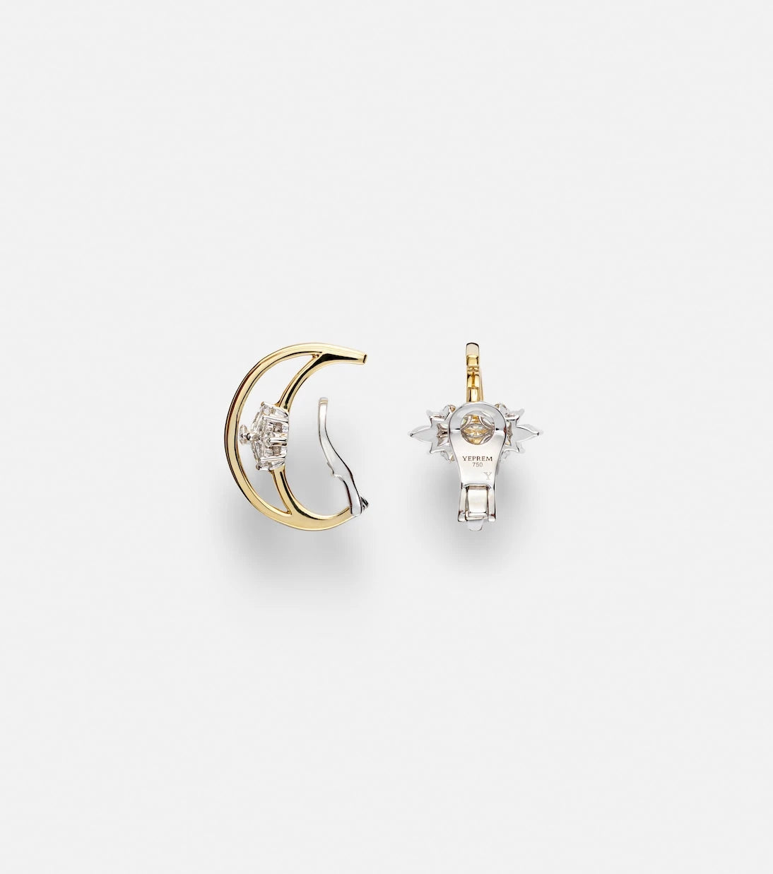 Yeprem - Golden Strada 18kt gold clip-on earring with diamonds