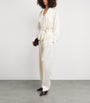 Victoria Beckham Ivory Satin Wrap Blouse