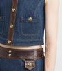 Blue Cropped Denim Waistcoat