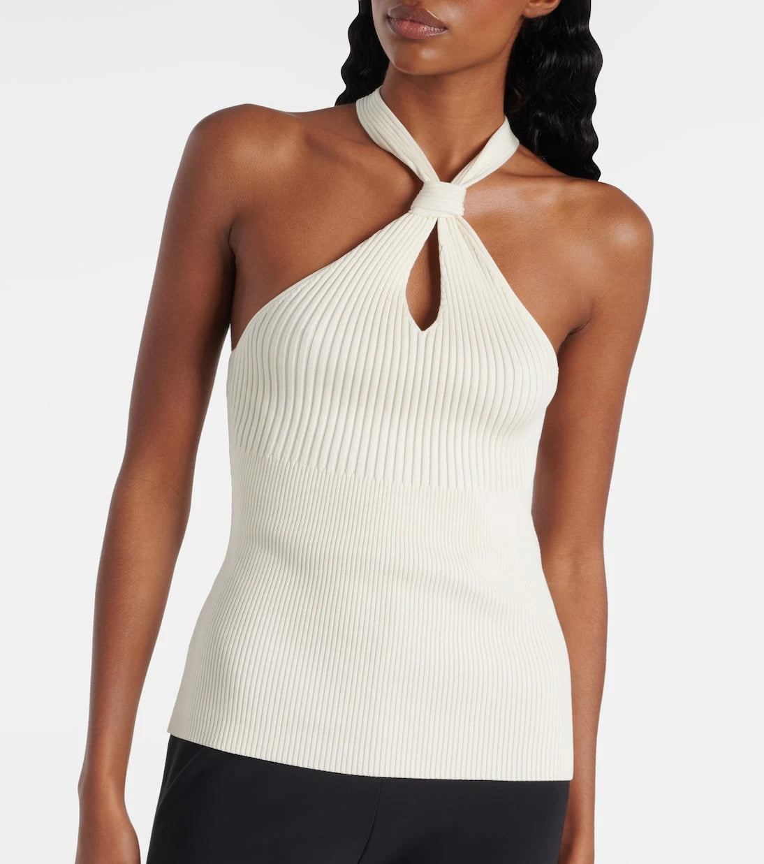 Simkhai - Andrea ribbed-knit halterneck top