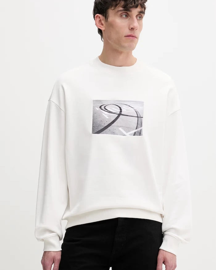 HUGO erkek pamuklu sweatshirt Dweel