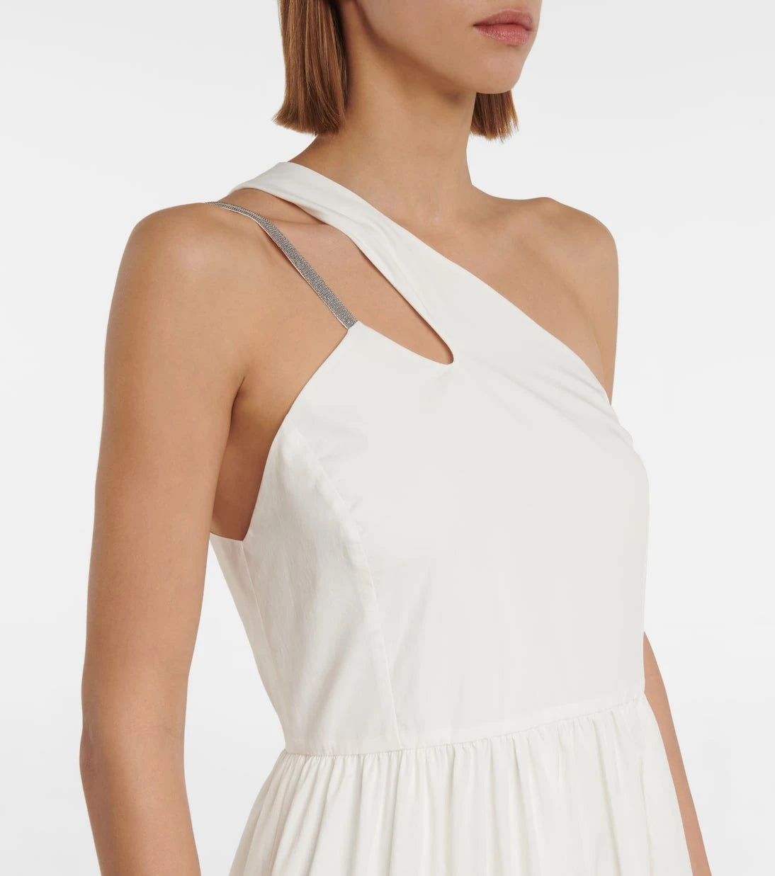Brunello Cucinelli - Embellished one-shoulder maxi dress