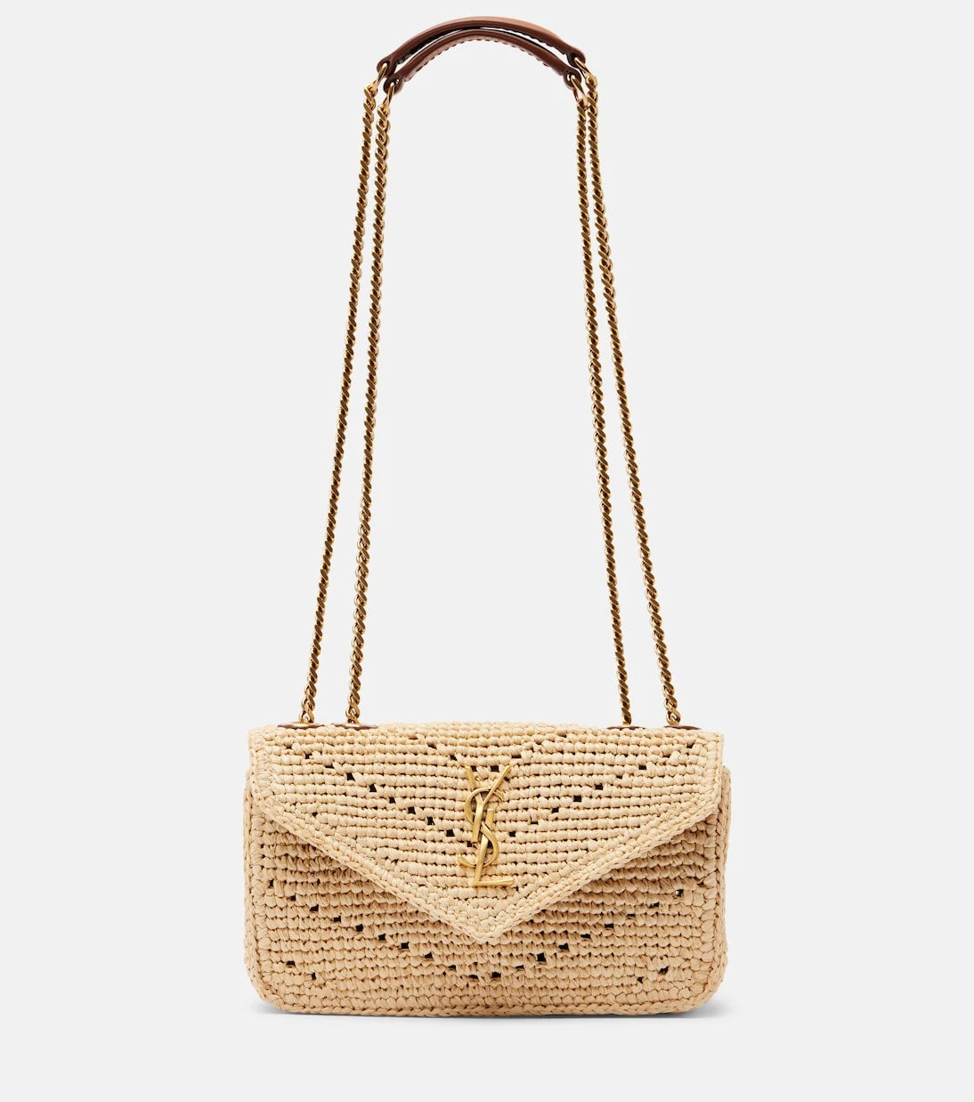 Saint Laurent - Loulou Mini raffia shoulder bag