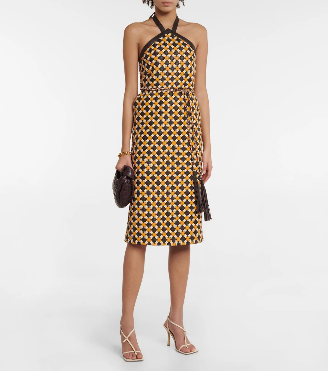 Dodo Bar Or - Leather halterneck midi dress