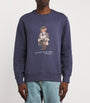 Blue Cotton-Blend Heritage Polo Bear Sweatshirt