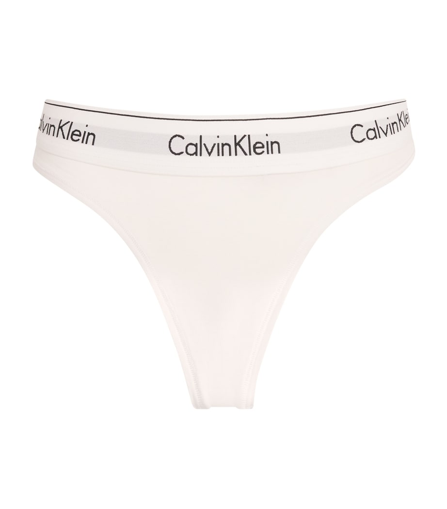Calvin Klein White Logo Thong