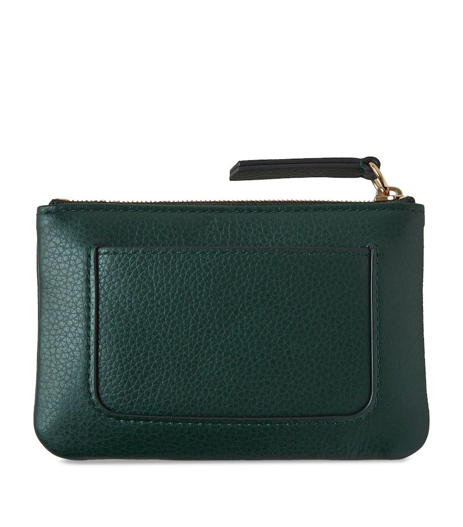 Mulberry Green Logo Plaque Coin Pouch