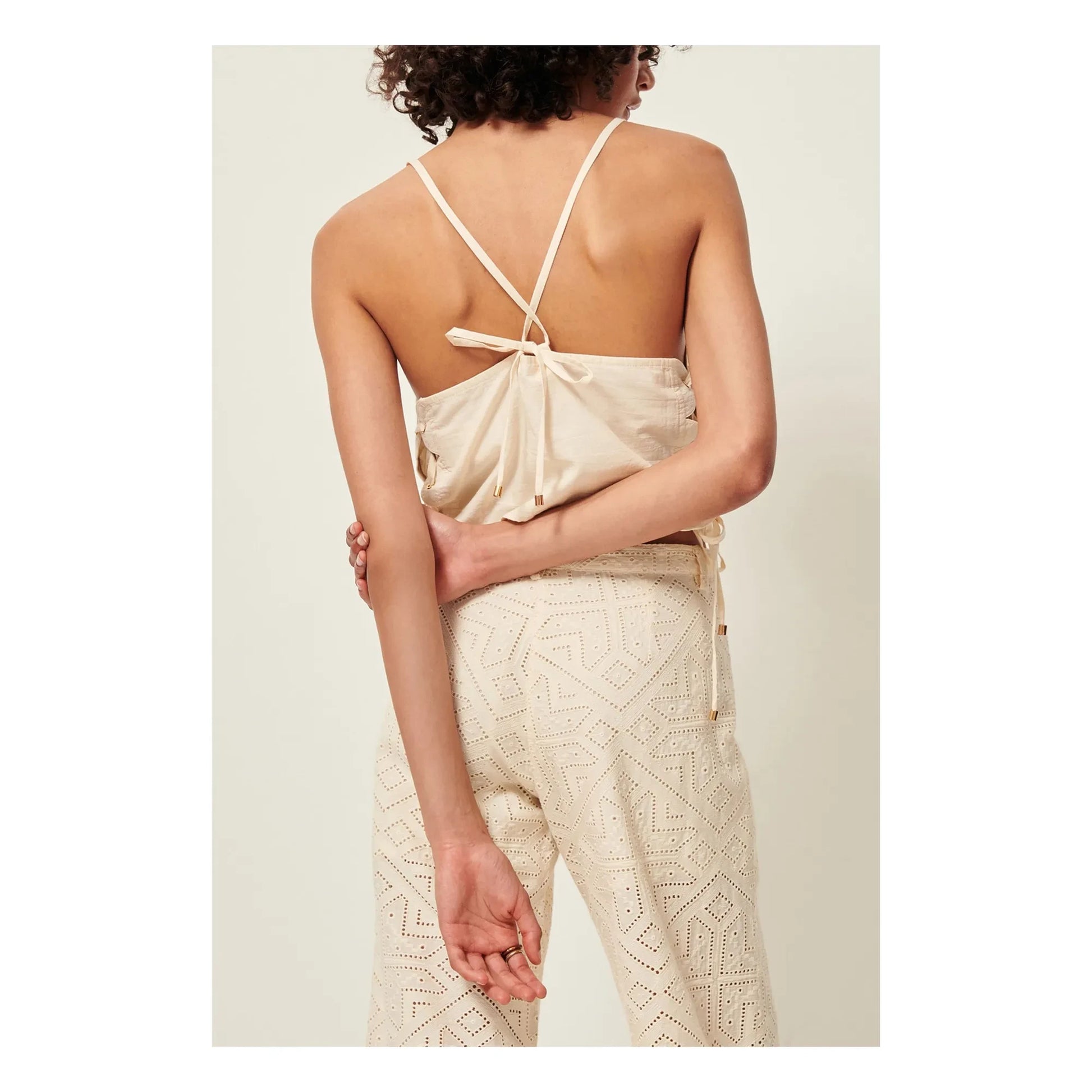 Sessùn - Cotton tank top Haydee | Ecru