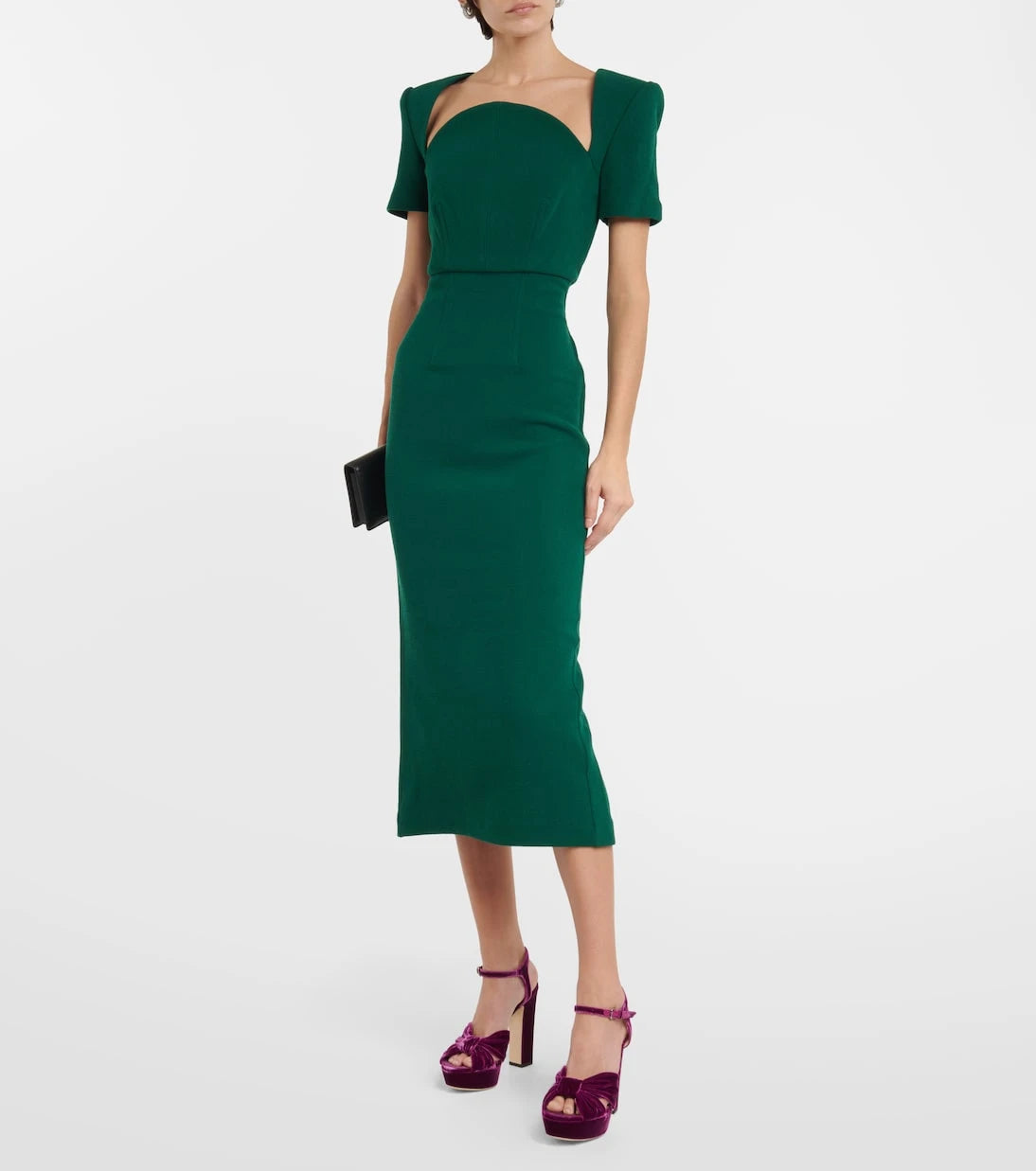 Jimmy Choo - Heloise 120 velvet peep-toe pumps