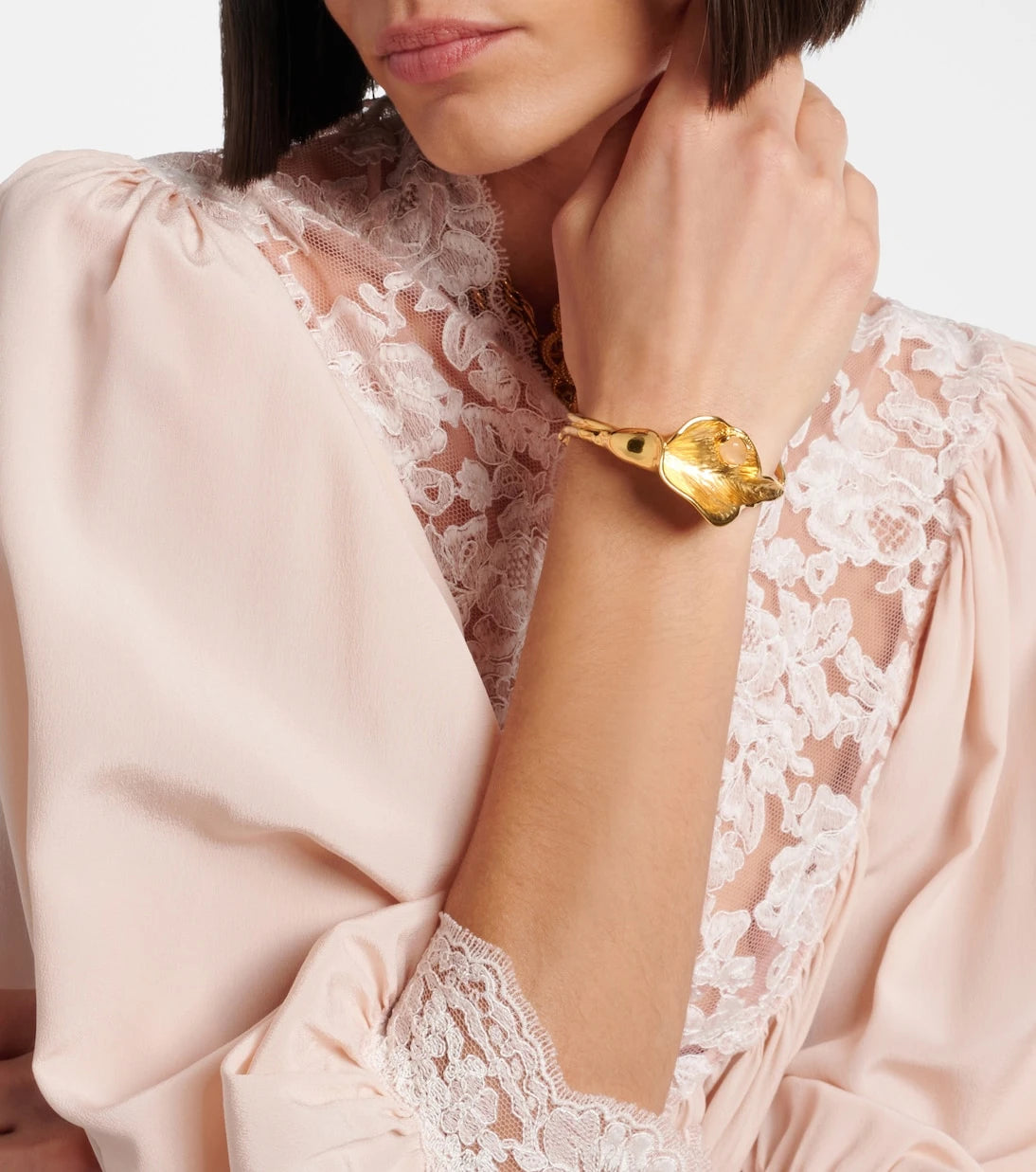 Chloé - Chloé Flower Soul embellished cuff bracelet