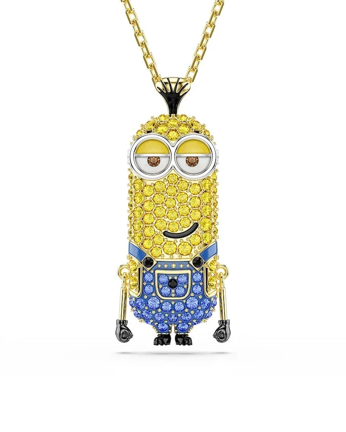 Swarovski Minions kristalli altın kaplama kadın kolye ucu ile kolye