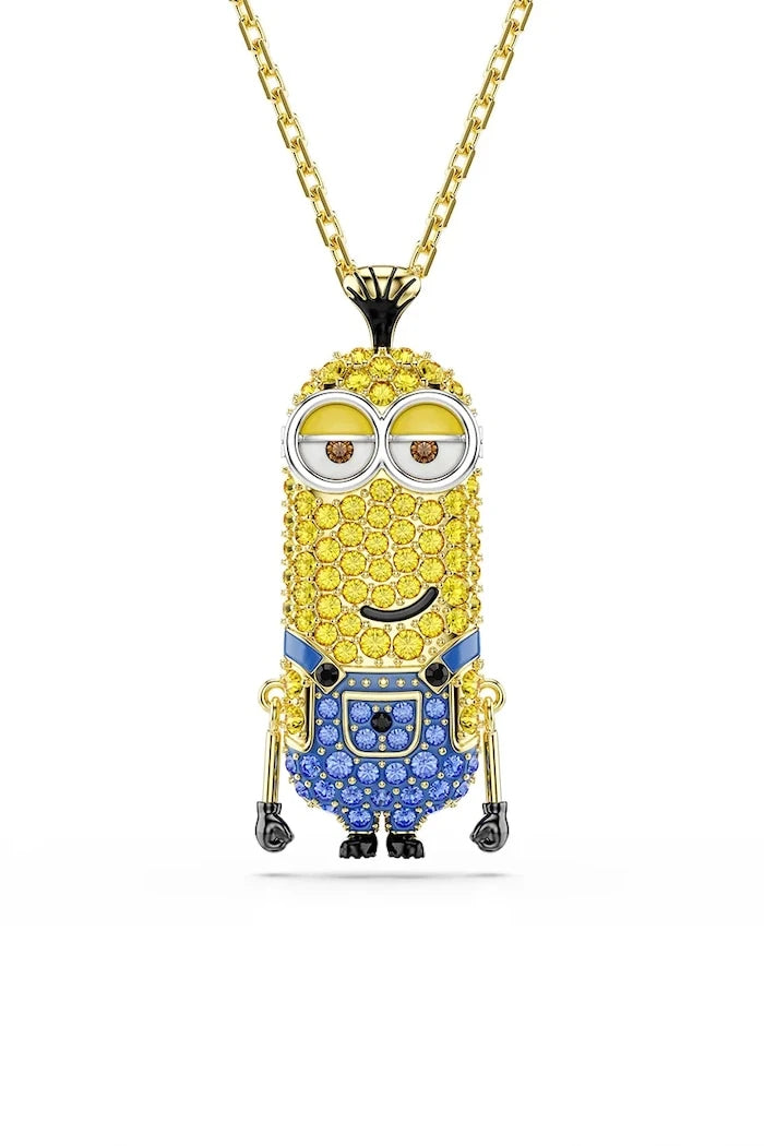 Swarovski Minions kristalli altın kaplama kadın kolye ucu ile kolye