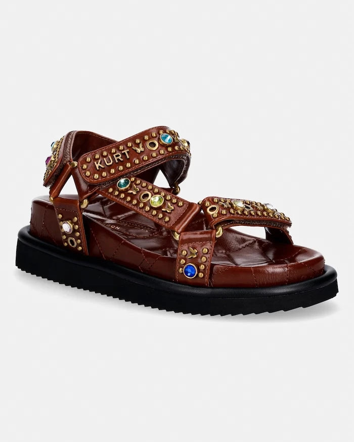 Kurt Geiger London kadın deri sandalet Orson Sandal