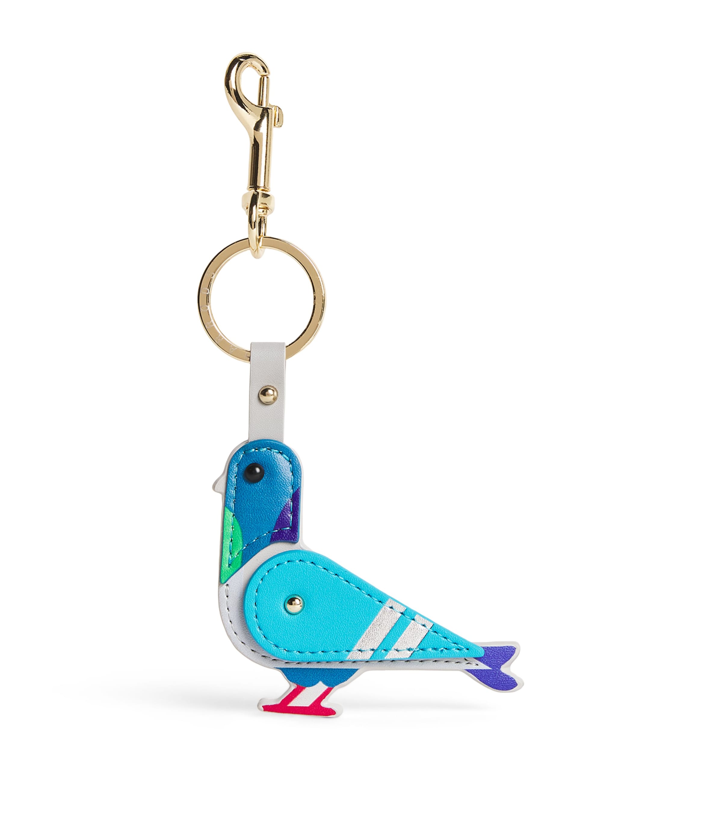 Multi Leather Pigeon Keyring