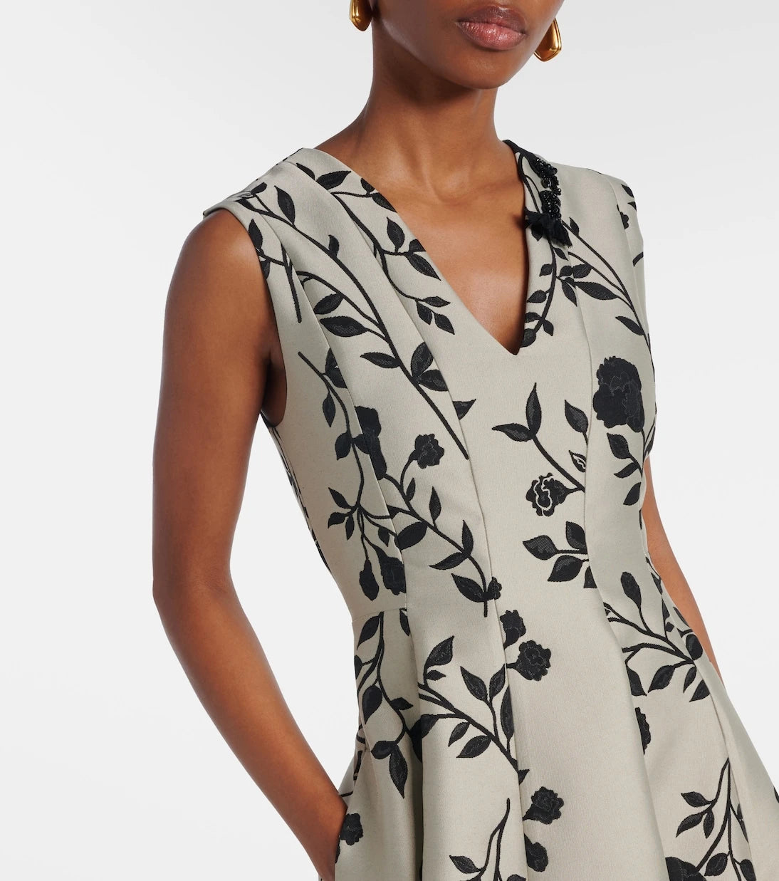 'S Max Mara - فستان Clea متوسط الطول بنقشة الزهور