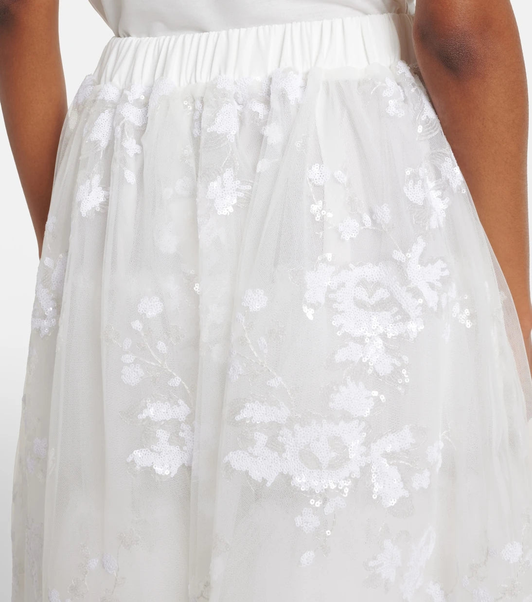 Simone Rocha - Sequined tulle midi skirt