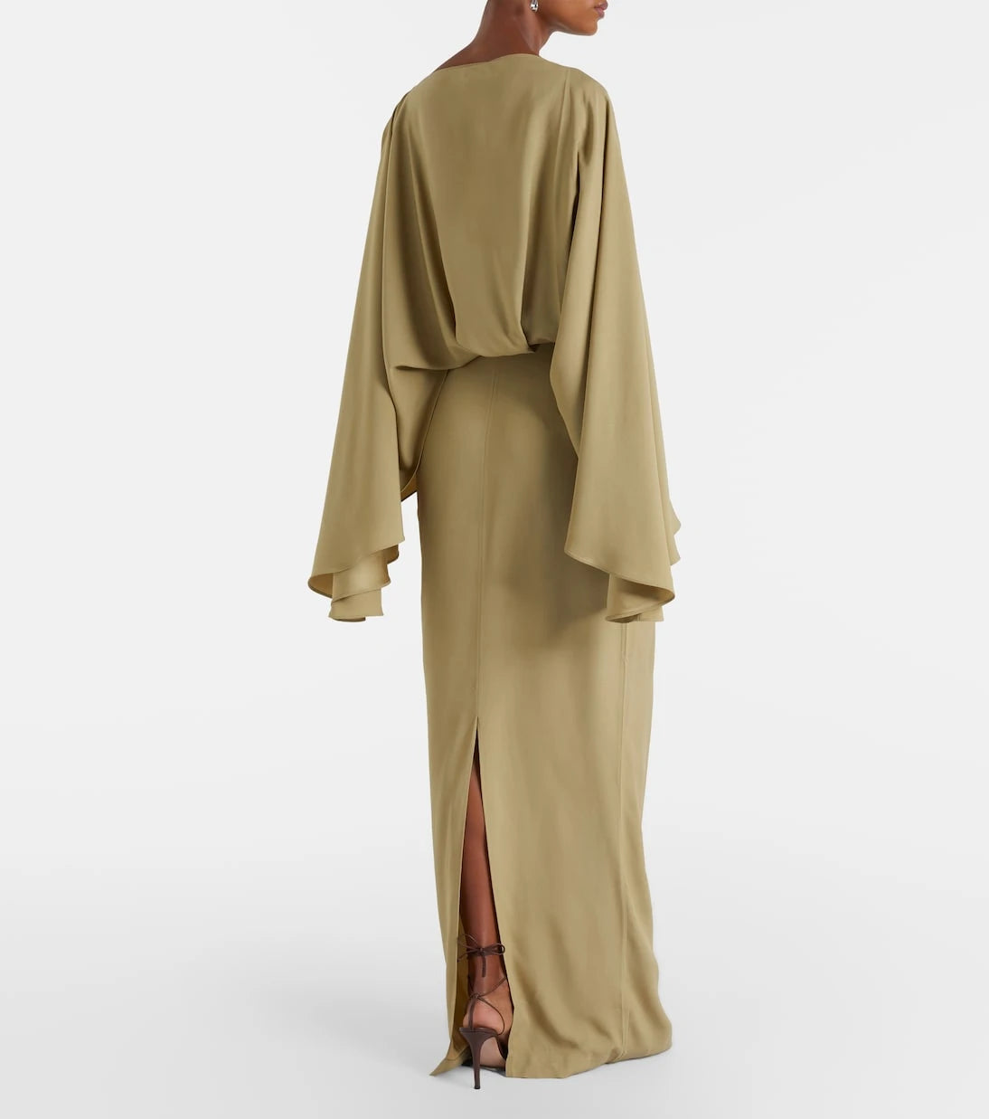 Taller Marmo - Eolia draped crêpe cady gown