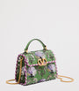 Valentino Garavani Green Mini Leather Embellished Top-Handle Bag