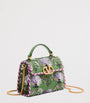 Valentino Garavani Green Mini Leather Embellished Top-Handle Bag