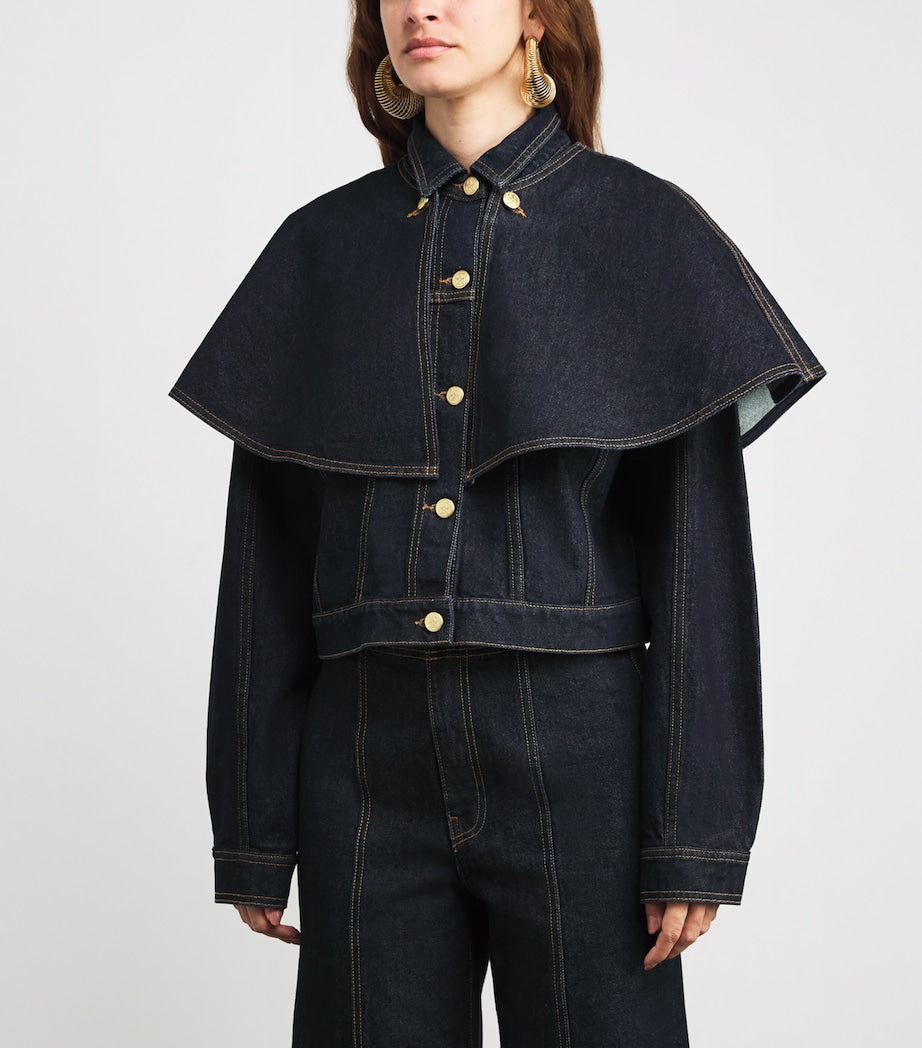 The Agata Denim Cape Jacket