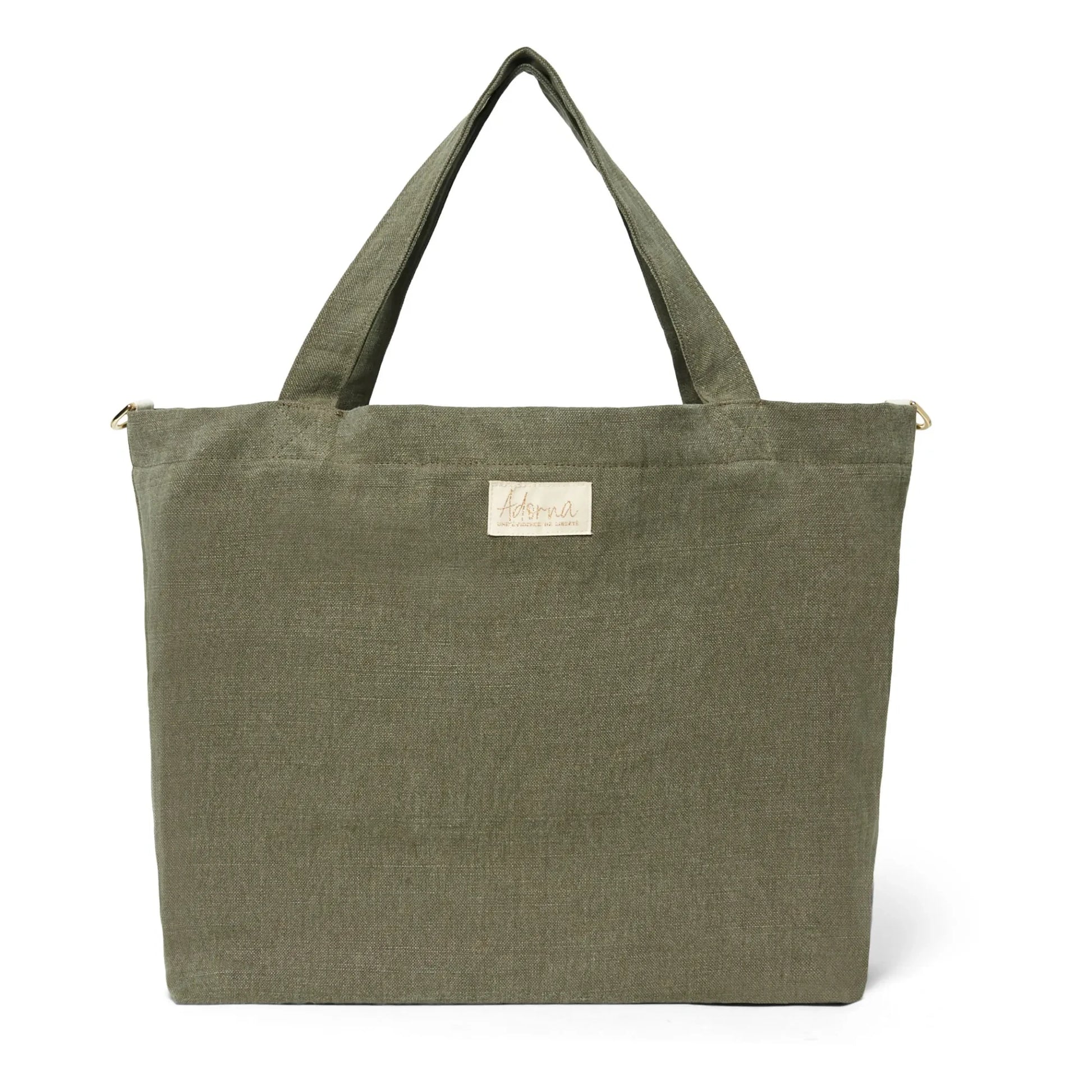 Adorna - Emma Linen tote bag | Khaki